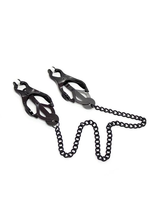 Ohmama Fetish - Japanese Nipple Clamps With Black Chain
