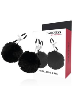 Darkness - Nipple Clamps with Pom Poms 1