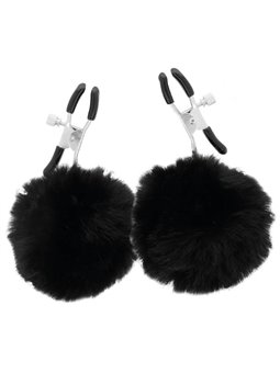 Darkness - Nipple Clamps with Pom Poms 1