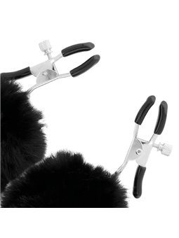 Darkness - Nipple Clamps With Pom Poms 1