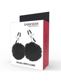 Darkness - Nipple Clamps With Pom Poms 1