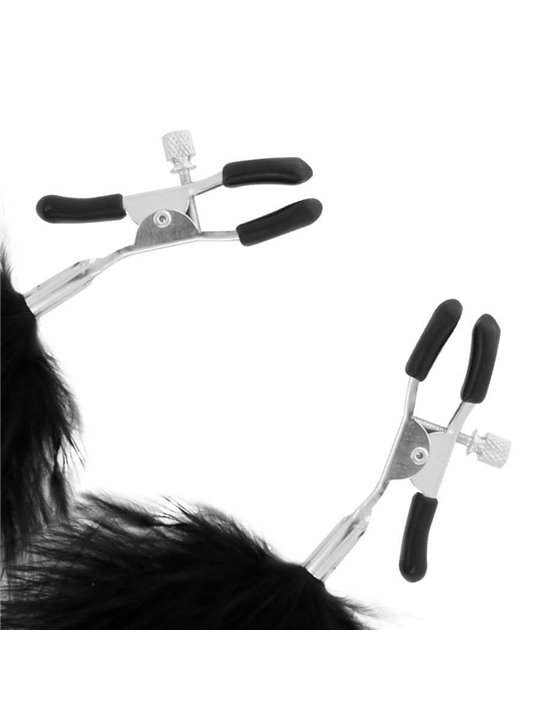 Darkness - Pinze Strizza Capezzoli Nipple Clamps Pelliccia