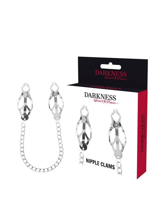 Darkness Nipple Clams - Morsetti per Capezzoli in Metallo con Catena