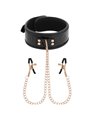 Begme - Black Edition Collar with Nipple Clamps with Neoprene Lining