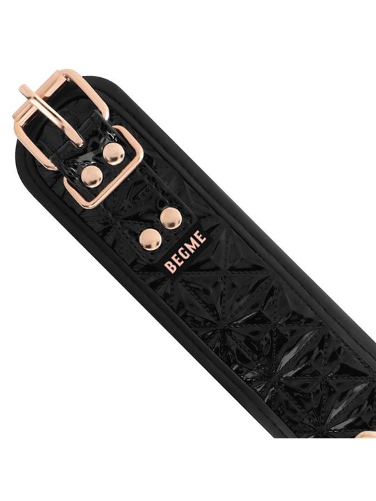Begme Black Edition - Collare in Pelle Vegana con Morsetti per Capezzoli