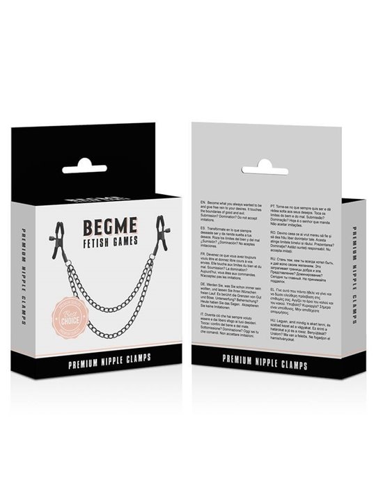 Begme - Red Edition Nipple Clips with Chain