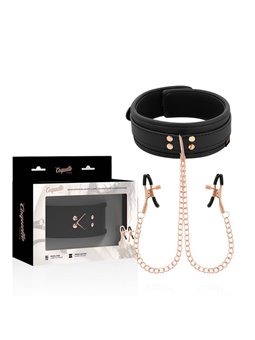 Coquette Chic Desire - Pinze Regolabili per Capezzoli con Catena e Collare