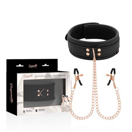 Coquette Chic Desire - Fantasy Nipple Clamp Necklace with Neoprene Lining