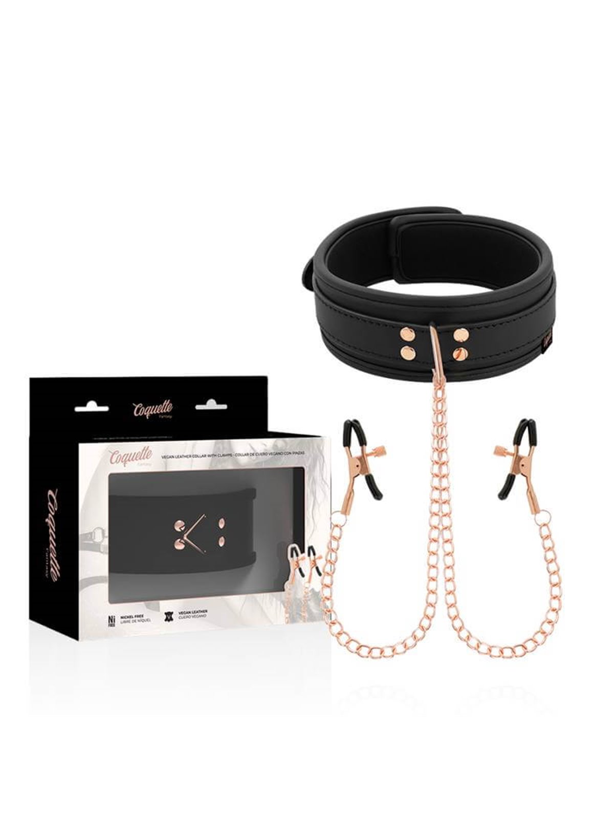 Coquette Chic Desire - Fantasy Nipple Clamp Necklace with Neoprene Lining