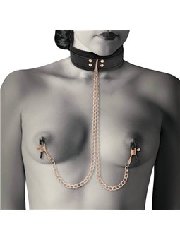 Coquette Chic Desire - Fantasy Nipple Clamp Necklace with Neoprene Lining