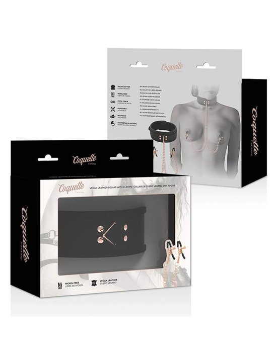 Coquette Chic Desire - Fantasy Nipple Clamp Necklace with Neoprene Lining