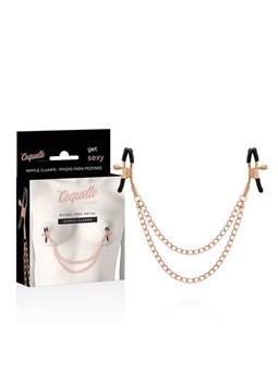 Coquette Chic Desire - Pinze Regolabili per Capezzoli con Catena Dorata