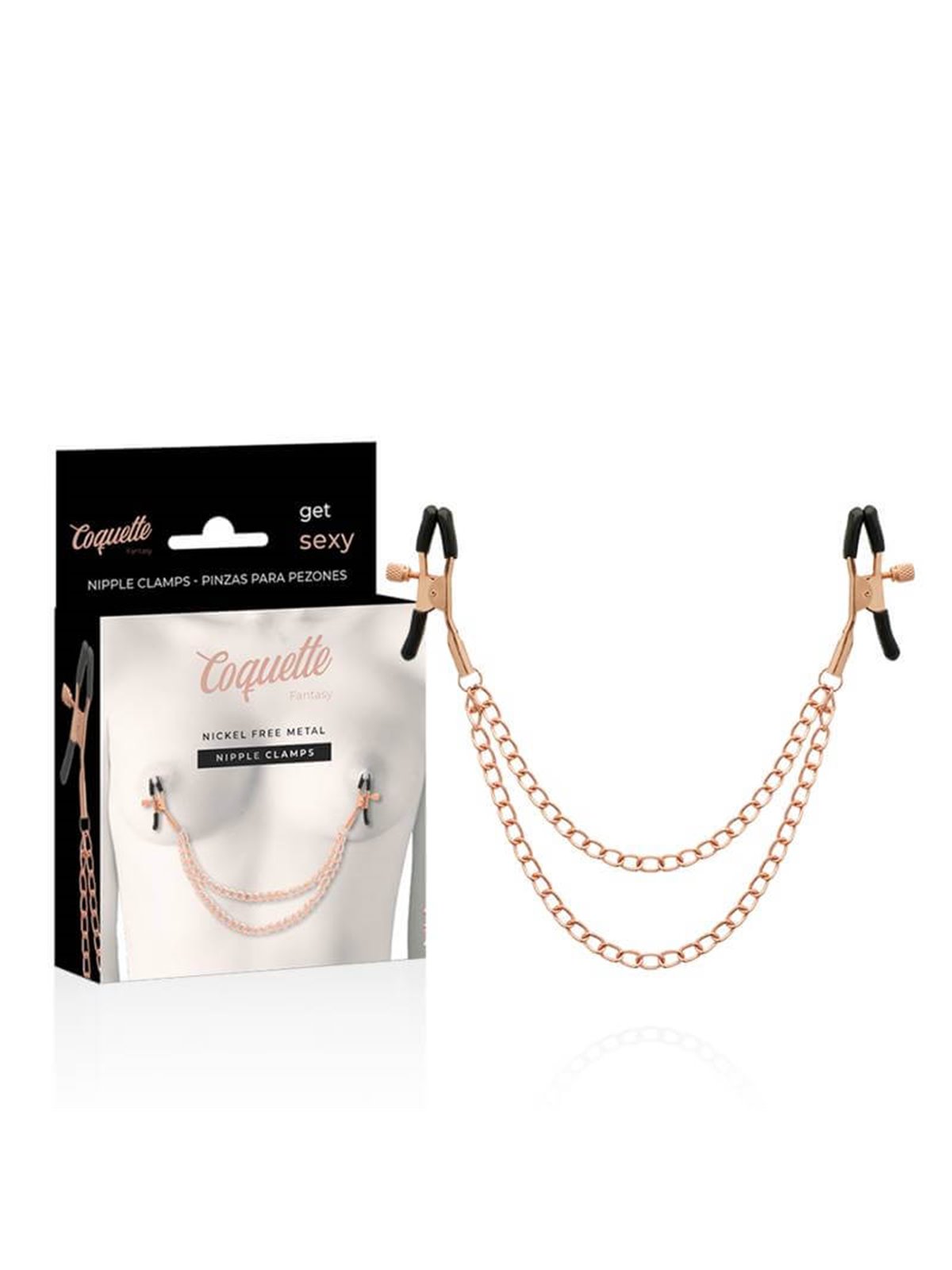 Coquette Chic Desire - Pinze Regolabili per Capezzoli con Catena Dorata