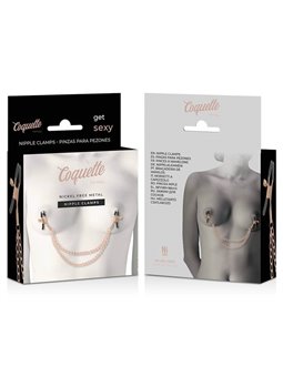Coquette Chic Desire - Pinze Regolabili per Capezzoli con Catena Dorata