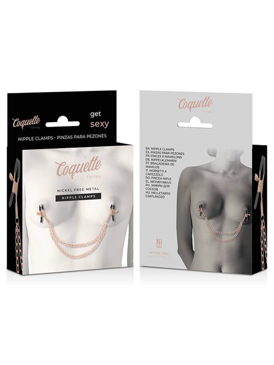 Coquette Chic Desire - Fantasy Metal Nipple Clips with Chain