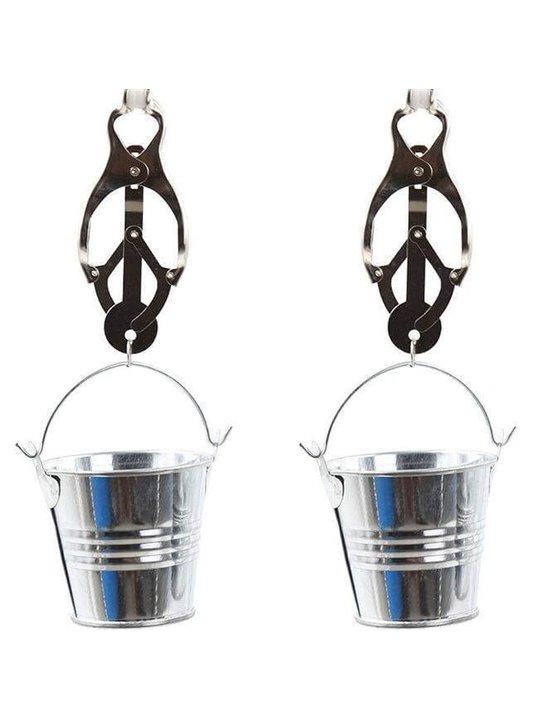 Ohmama Fetish Nipple Clamps with Buckets