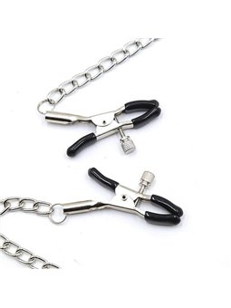 Ohmama Fetish Black Ball Gag with Nipple Clamps