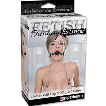 Fetish Fantasy Extreme - Morso con Pinze per Capezzoli Deluxe Ball Gag Fetish Fantasy