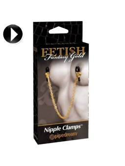 Fetish Fantasy Gold - Pinze per Capezzoli Fetish Fantasy Gold Chain Nipple Clamps