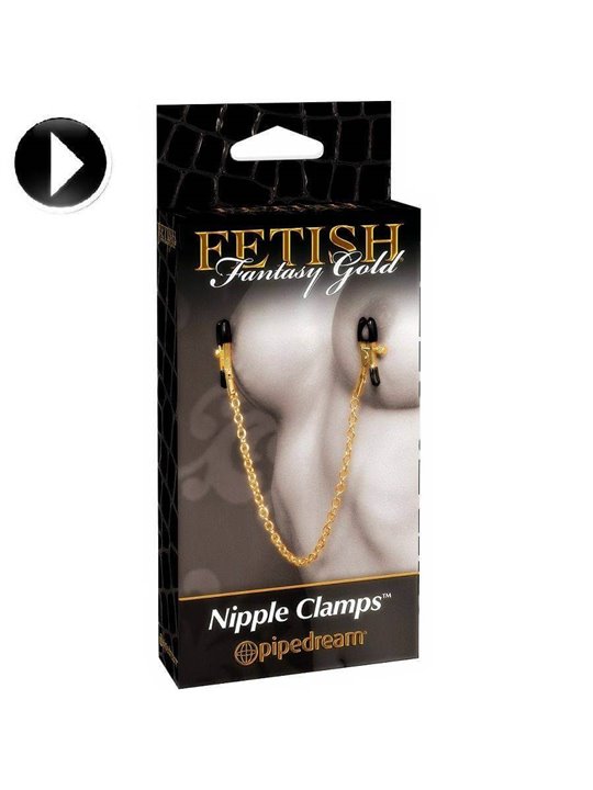 Fetish Fantasy Gold - Pinze per Capezzoli Fetish Fantasy Gold Chain Nipple Clamps