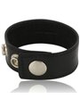 Leather Body Cock And Ball Strap With Snaps - Black