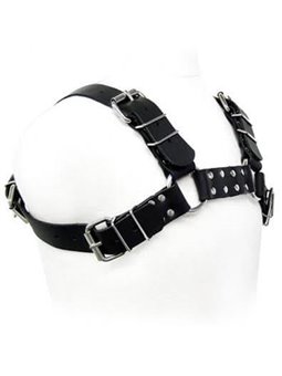 Leather Body - Black Bull Dog Harness