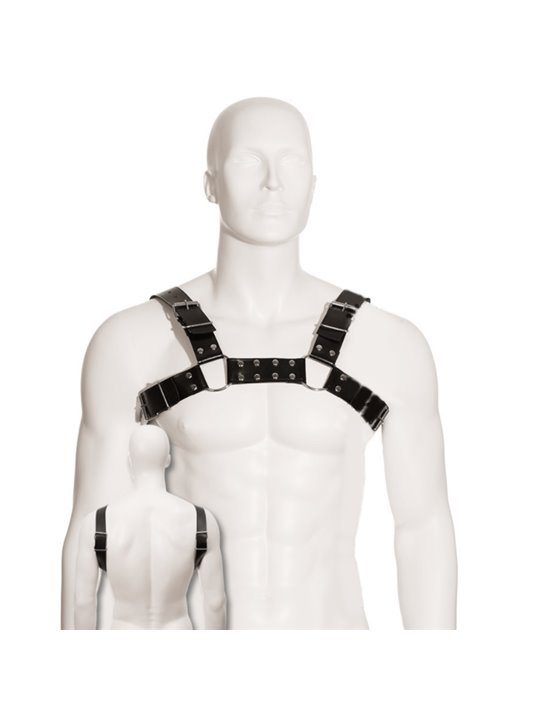 Leather Body - Black Bull Dog Harness