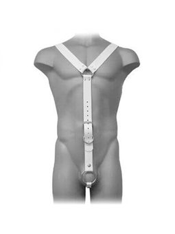 Leather Body - Harness Men White