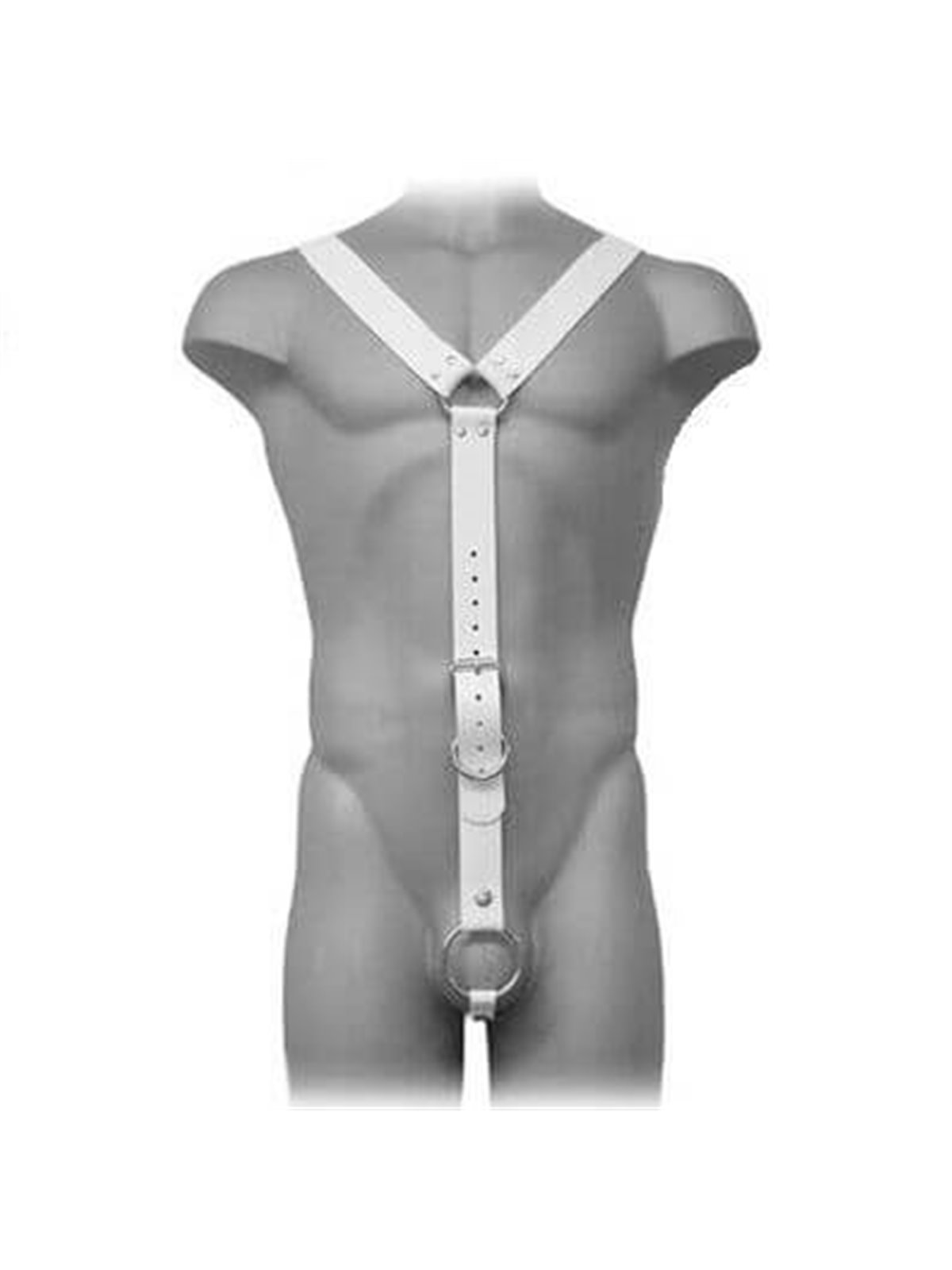 Leather Body - Harness Men White