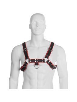 Leather Body - Chain Harness III Black / Red