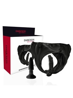 Darkness Interchangeable Butt Plug & Dildo - Slip con Plug e Dildo Intercambiabili