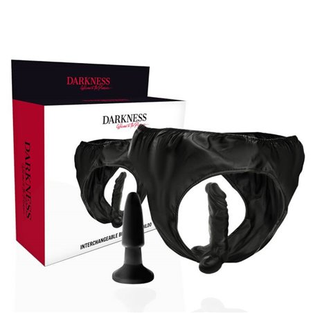 Darkness Interchangeable Butt Plug & Dildo - Slip con Plug e Dildo Intercambiabili