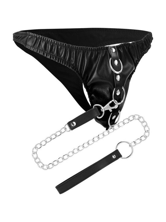 Darkness - Submission Thong with Metal Chain