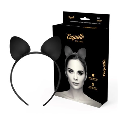 Coquette Chic Desire - Cerchietto con Orecchie di Gatto - Nero