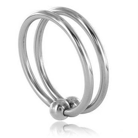 Metal Hard - Anello Fallico Doppio in Acciaio 30 mm