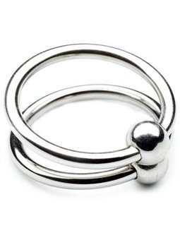 Metal Hard - Anello Fallico Doppio in Acciaio 30 mm