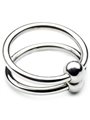 Metal Hard - Anello Fallico Doppio in Acciaio 30 mm