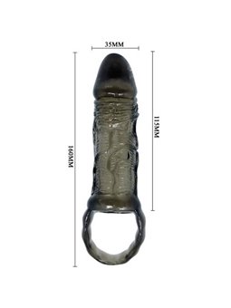 Baile Men Extension - Guaina Fallica con Anello per Testicoli - 11,5 CM