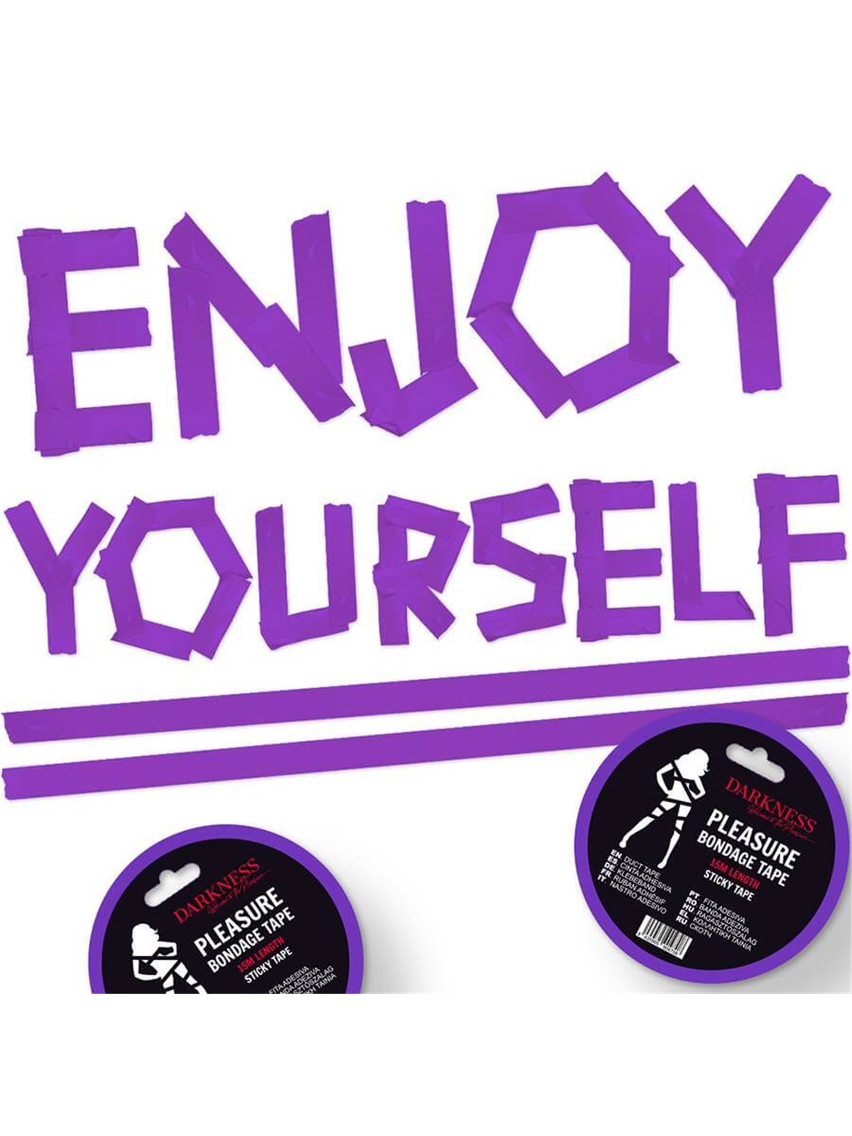 Darkness Pleasure Tape - Nastro Adesivo per Bondage 15 Metri Viola