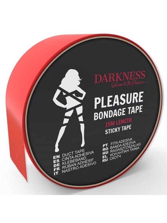 Darkness - Adhesive Red Bondage Tape 15M