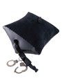 Fetish Fantasy Series - Cuscino Bondage Fetish Nero con Manette in Acciaio