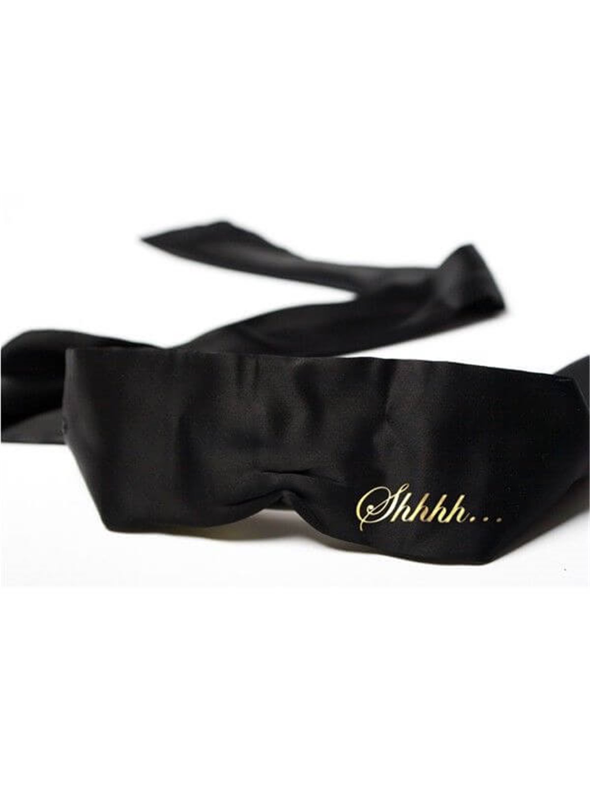 Bijoux Indiscrets Shhh - Mascherina Copri Occhi in Raso Lucido - Nero