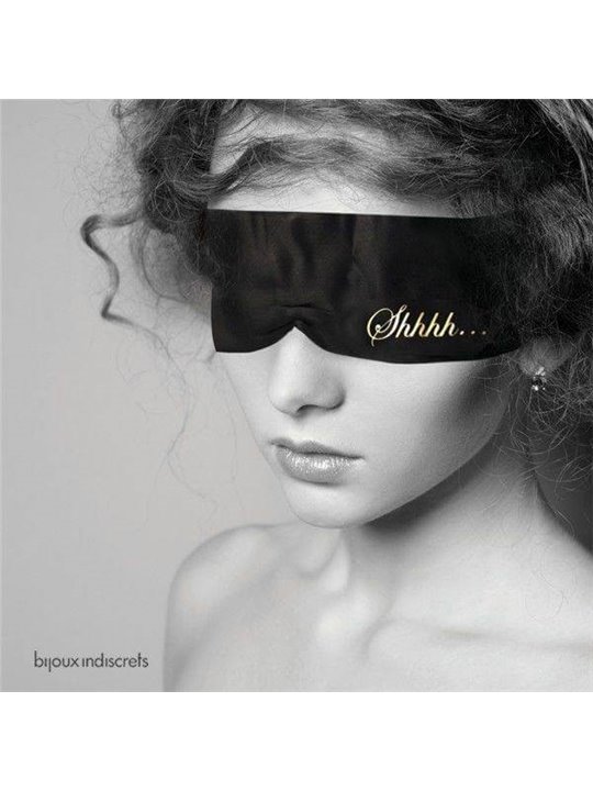 Bijoux Indiscrets Shhh - Mascherina Copri Occhi in Raso Lucido - Nero