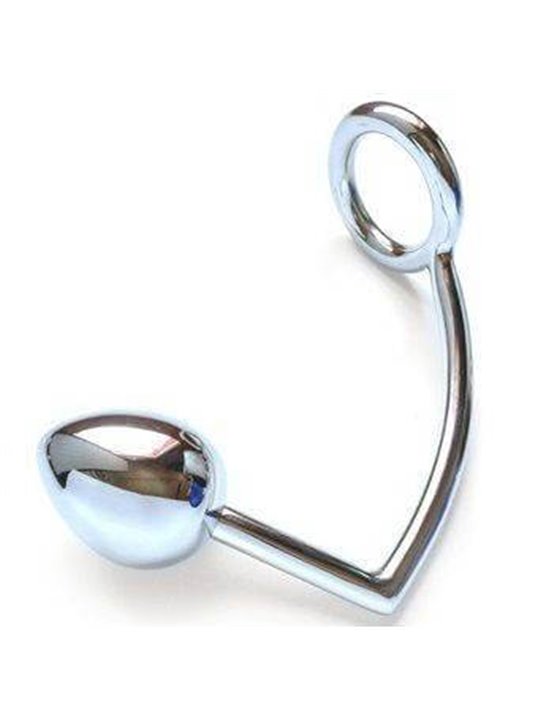 Metal Hard - Anello Fallico con Plug Anale 45 MM