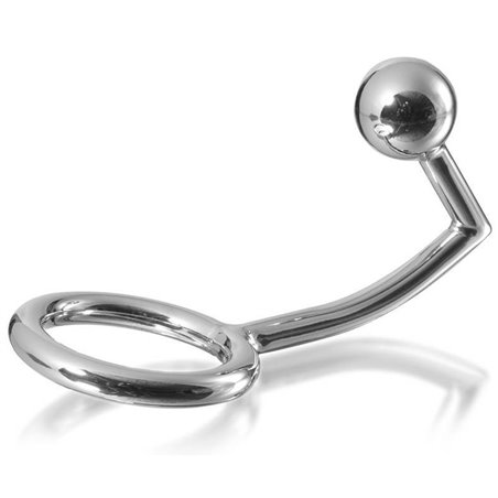 Metal Hard Intruder - Anello Fallico in Acciaio con Plug Anale 30 MM