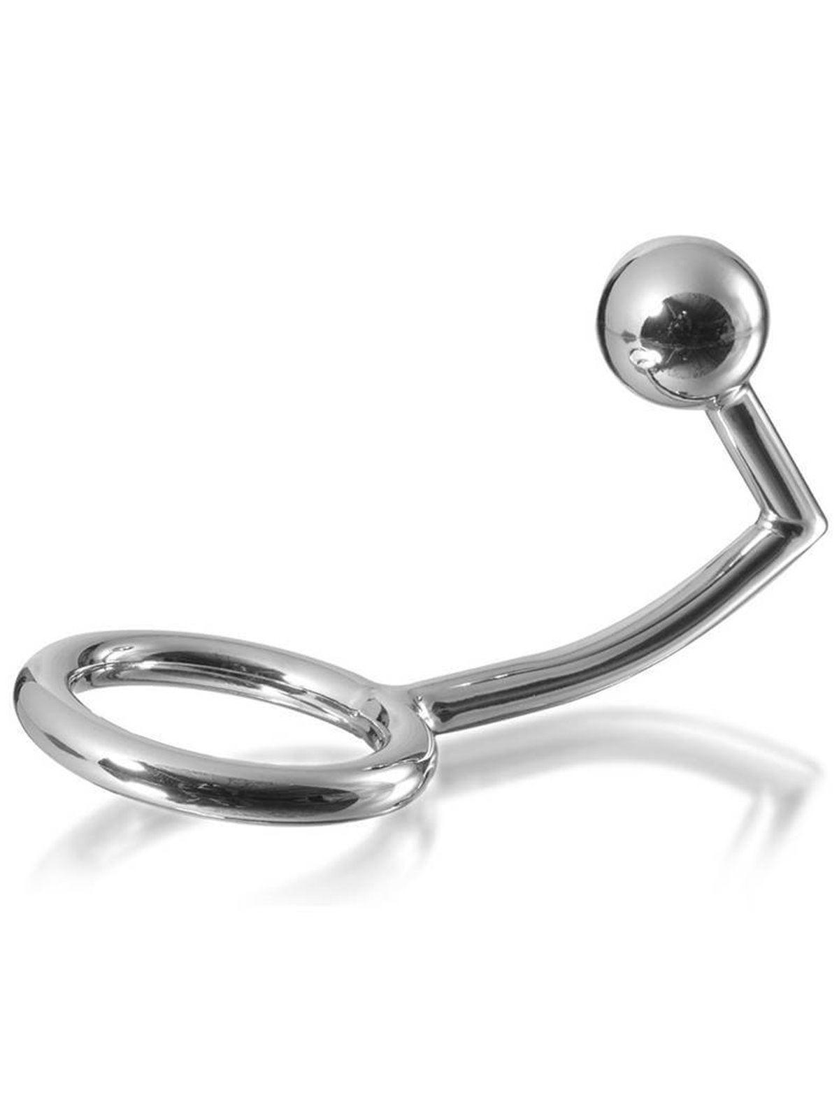 Metal Hard Intruder - Anello Fallico in Acciaio con Plug Anale 45 MM