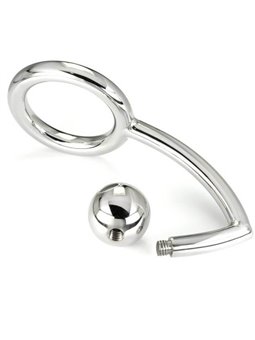Metal Hard Intruder - Anello Fallico in Acciaio con Plug Anale 45 MM