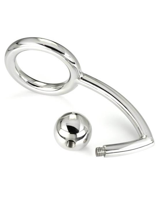 Metal Hard - Cock Ring Ring with Anal Intruder Hook 45Mm