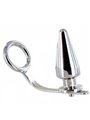 Metal Hard - Steel Ring with Anal Plug 80 X 55 MM