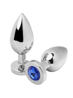 Metal Hard Diamond - Plug Anale Piccolo Blu 5,71 CM